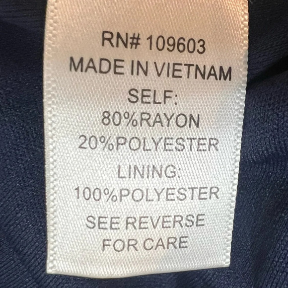 Rabbit Rabbit Rabbit‎ Blue Burnout 3/4 Sleeve Dress. Size 12. NWT. - Picture 11 of 12